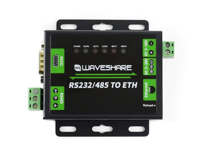 Waveshare Industrial Converter RS232 or RS485 to Ethernet Enables Bi-Directional Transparent Data Tr