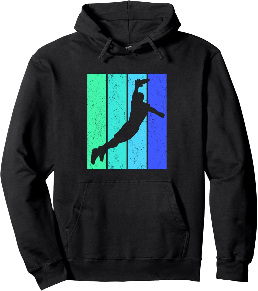 Ultimate Frisbee Spieler Retro Männer Kinder Frisbeescheibe Pullover Hoodie