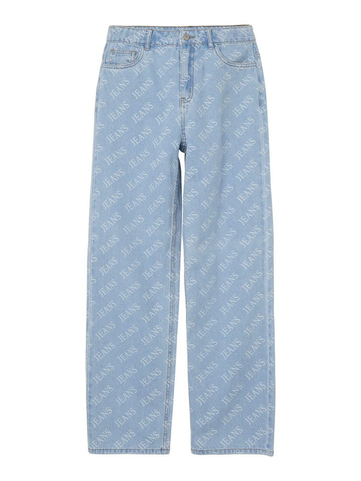 NAME IT Mädchen Nlftexizza DNM Hw Straight Pant Hose 140 Light Blue Denim, 140 Light Blue Denim