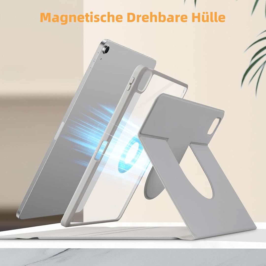 Bettdow für iPad Air 13 Zoll M3 2025/ M2 2024 Tastatur Hülle, Hoch-/Querformat Verwenden, QWERTZ Lay