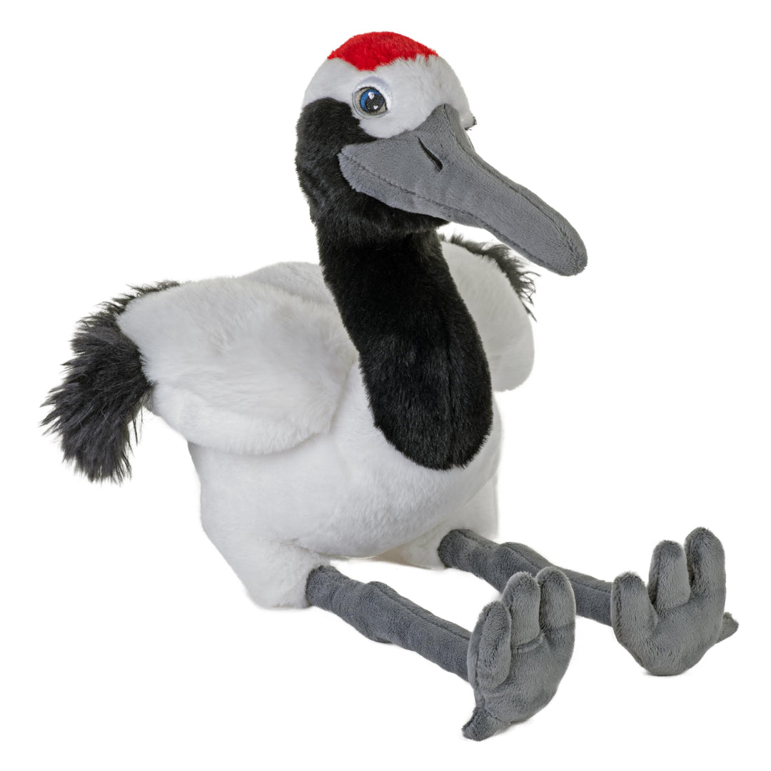 Wild Republic Cuddlekins Eco Mandschurenkranich, Plüsch-Mandschurenkranich, 12 Zoll, Kuscheltier, um