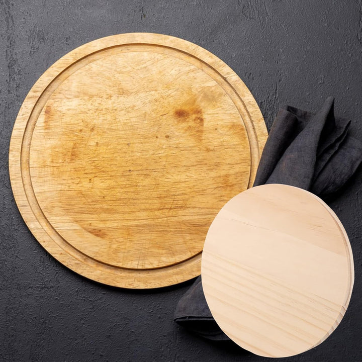 8 Stücke 15CM Runde Holzscheiben,Unvollendet Poliert Kiefernholz,Dicke 1.2CM Runde Holzscheiben Male