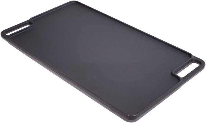Allpax Grillplatte aus Gusseisen 46×26 cm – Wendbare Grillpfanne glatt & gerillt, hitzebeständig bis