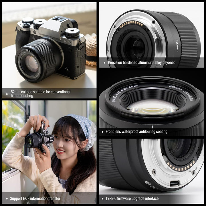 VILTROX 56 mm F1.7 APS-C-Autofokusobjektive für Fuji X-Mount-Kameraobjektive Standardobjektiv mit Gr