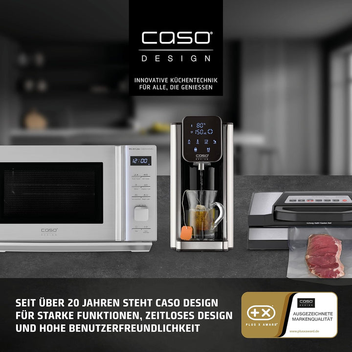 CASO | MG20 Ecostyle Ceramic 2-in-1 Mikrowelle mit Grill | Keramikboden, Grill-Rost, 20 L, 700 W, 10