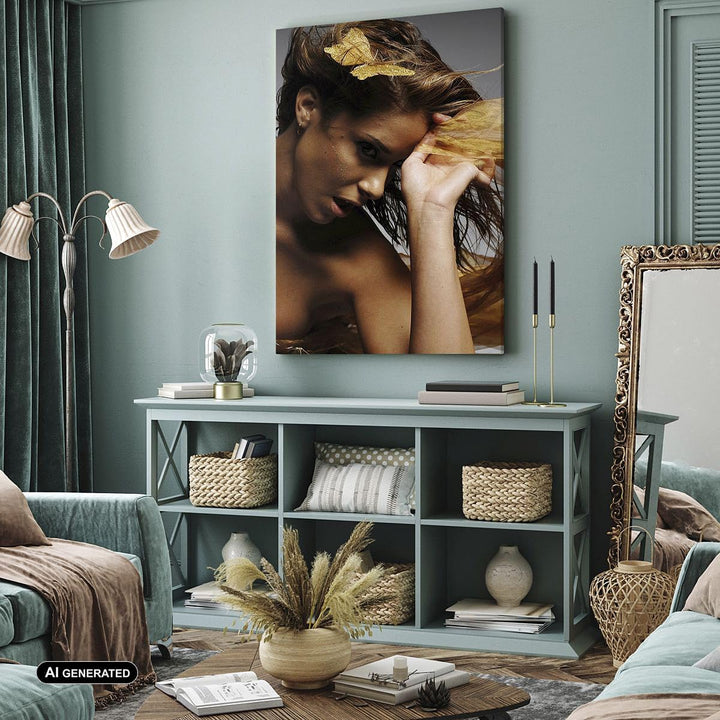 Bilder auf Leinwand Frau Pose Tanzen Leinwandbild mit Rahmen 45x80cm Wandbilder Dekoration Wohnzimme