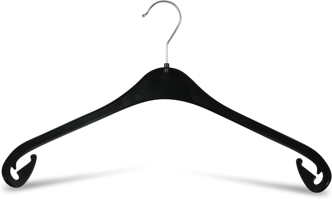 Kleiderbügel 50 Stück aus Kunststoff für Hemden/Blusen/Shirts, platzsparend, EXTRA BREIT NA 47, 360°