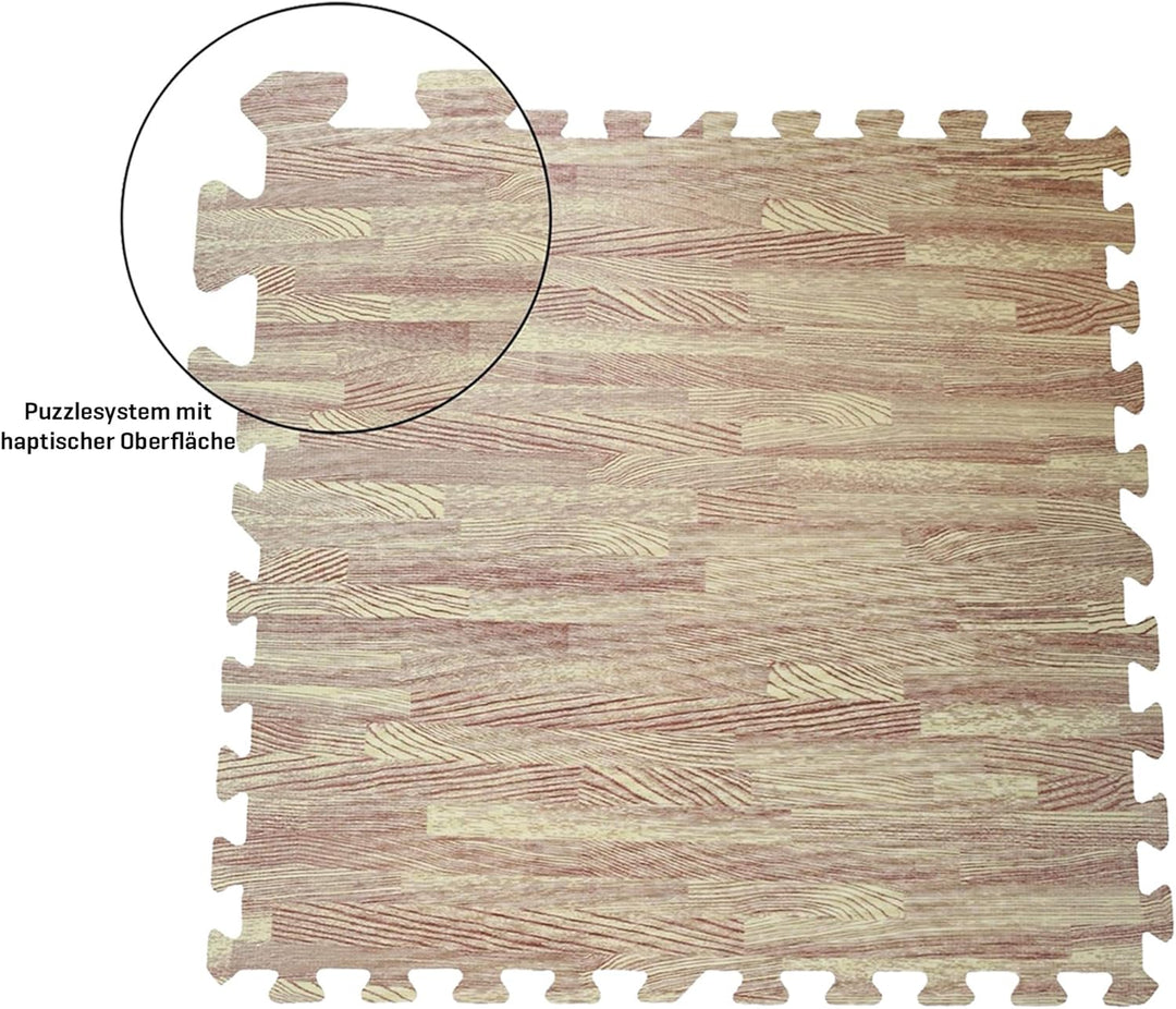 Sporttrend 24® 12 Schutzmatten + 24 Randstücke Set in Hellbraun 60x60x1cm | 4,32qm | Bodenschutzmatt