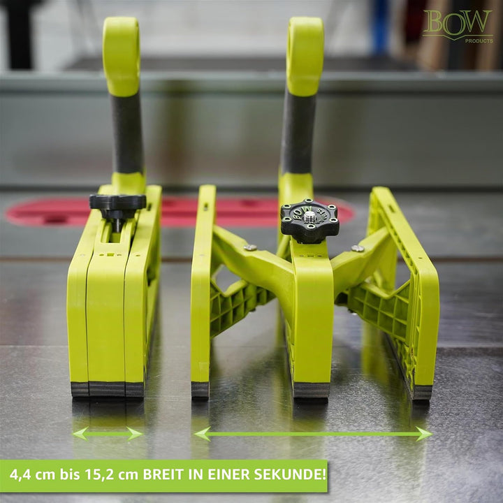 BOW Products Erweiterbarer Schubschuh – Tischsägen-Pushblock für Holzbearbeitung, erweiterbar von 5,