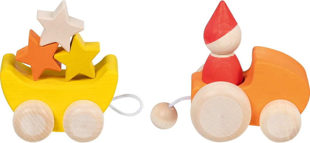 goki 55861 - Kleiner Sternensammler - aus hochwertigem Ahornholz - goki Evolution - Bunte Farben auf