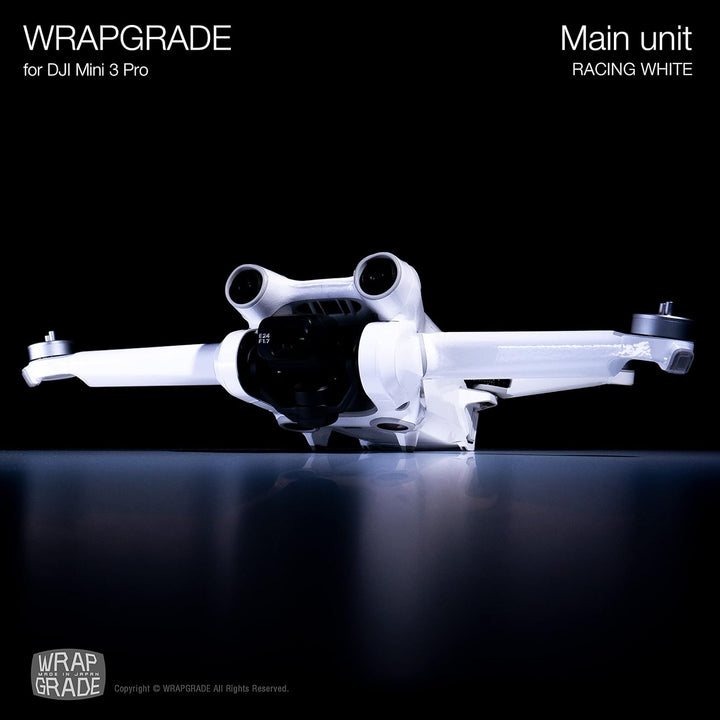 WRAPGRADE Skin Kompatibel mit DJI Mini 3 Pro (Racing White)