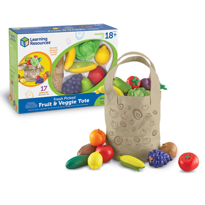 Learning Resources New Sprouts Früchte und Gemüse Set im Baumwollbeutel Obst & Gemüse, Obst & Gemüse