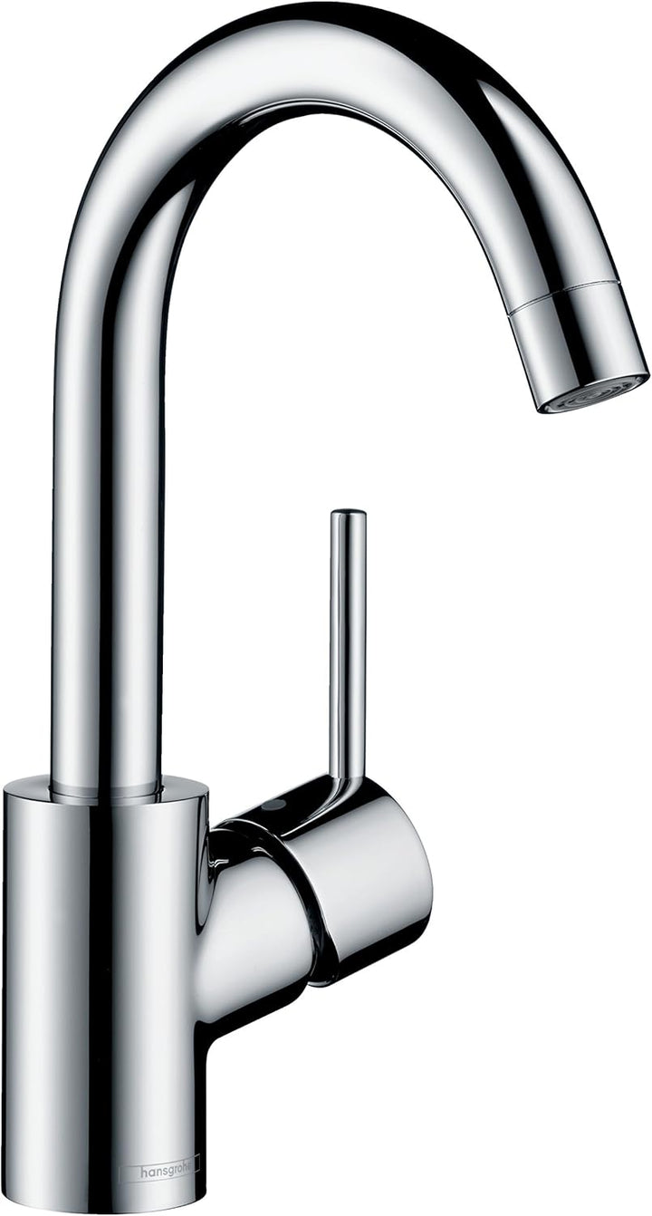 hansgrohe Talis S - Waschtischarmatur mit Zugstangen-Ablauf, 360° schwenkbar, Wasserhahn Bad mit Aus