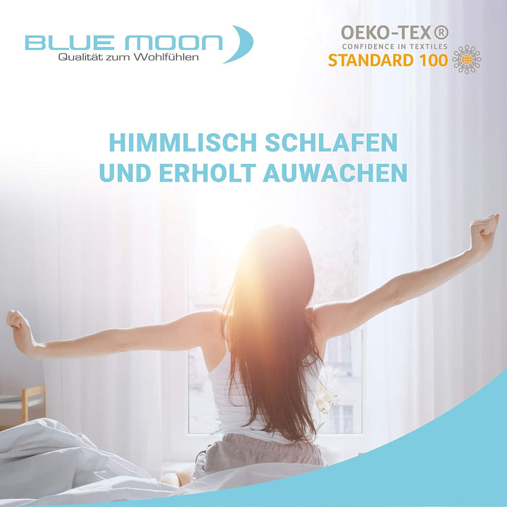 BLUE MOON Bettwaren-Set - hautfreundliches Bett-Kissen - Hochwertiges Mikrofaser Bettdeckenset - all