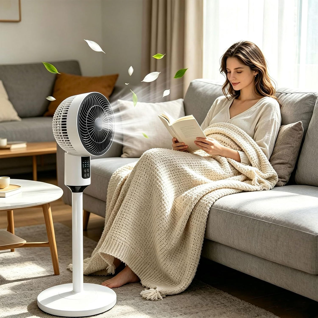Tragbarer Stand-USB-Ventilator, höhenverstellbar, leise Luftzirkulation, für Zuhause, Schlafzimmer,