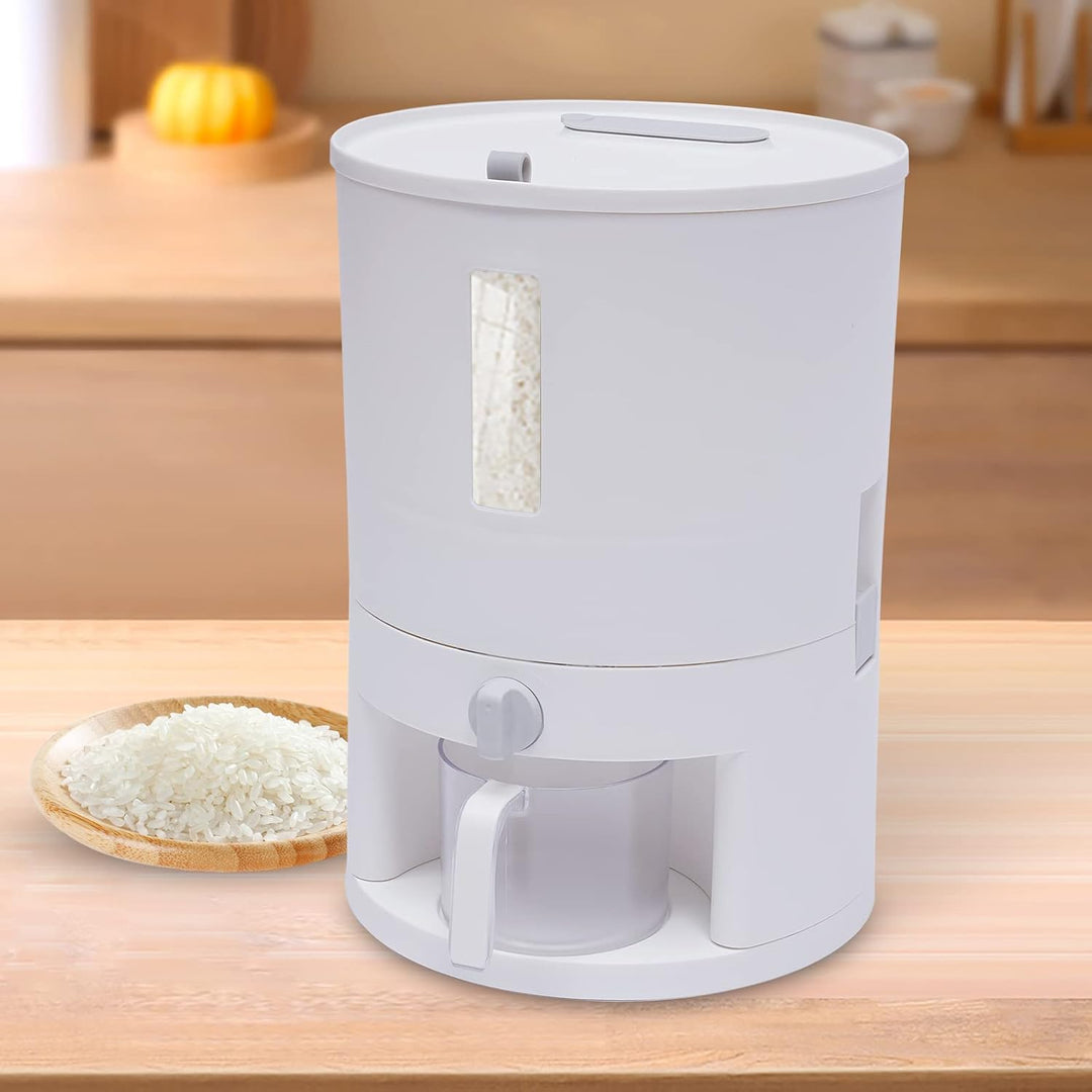 Müslispender 6KG/10KG Küche Trockenen Lebensmittel Spender Getreide Reis Container mit Skala für Bla
