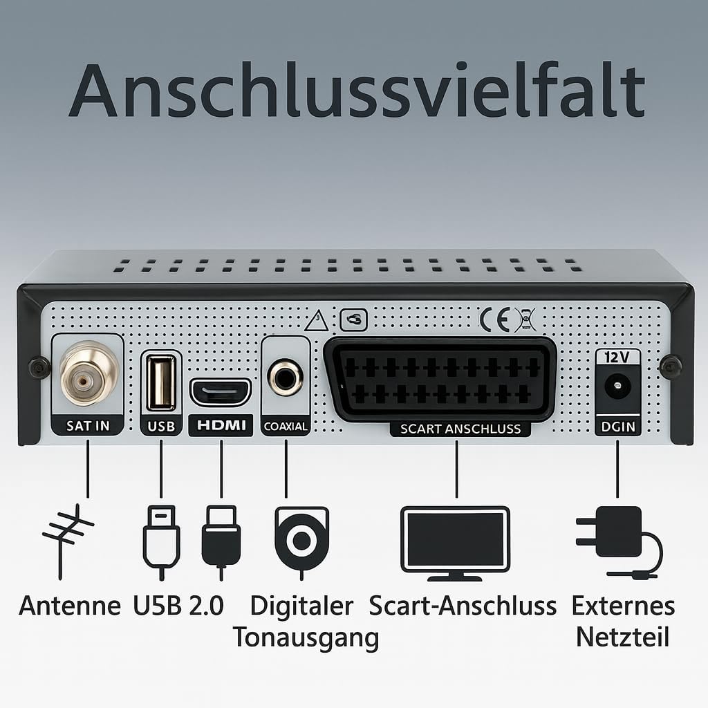 Comag HD45 Digitaler HD Sat Receiver (Full HD, HDTV, DVB-S2, HDMI, SCART, PVR-Ready, USB 2.0) schwar