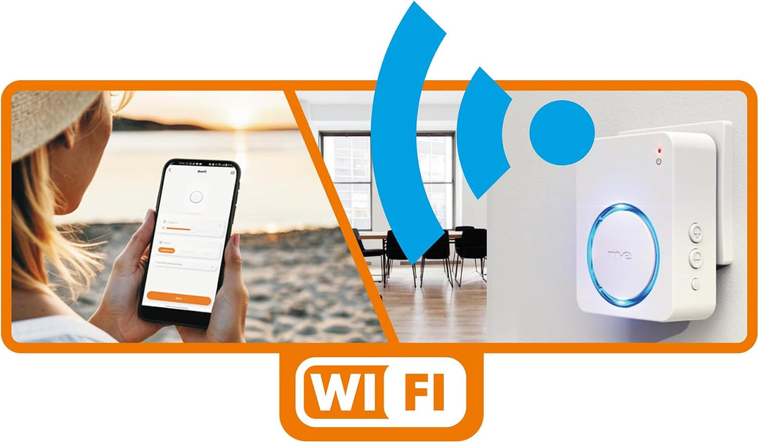 m-e BELL-544 RX Funk-Empfänger WiFi für die Steckdose- Meldet Besucher direkt am Gerät und auf Ihrem