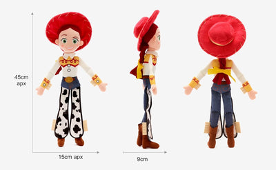 Disney Store Offizielle mittelgrosse Kuschelpuppe Jessie, Toy Story, 45 cm, stehende Kuschelpuppe, j