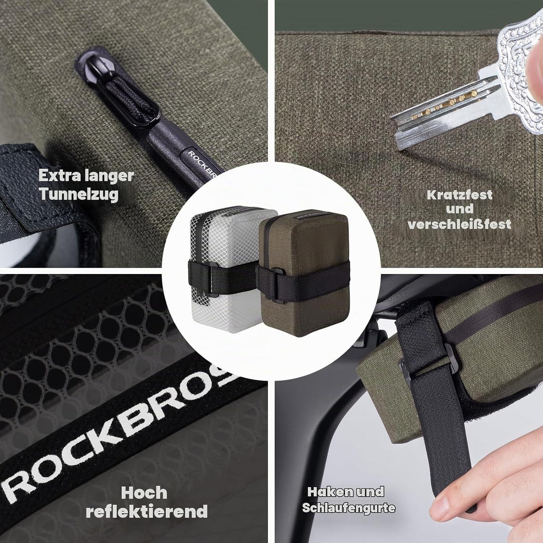 ROCKBROS Fahrrad Satteltasche Mini fahrradtasche wasserdichte und Leichte Sattelstützentasche für Re