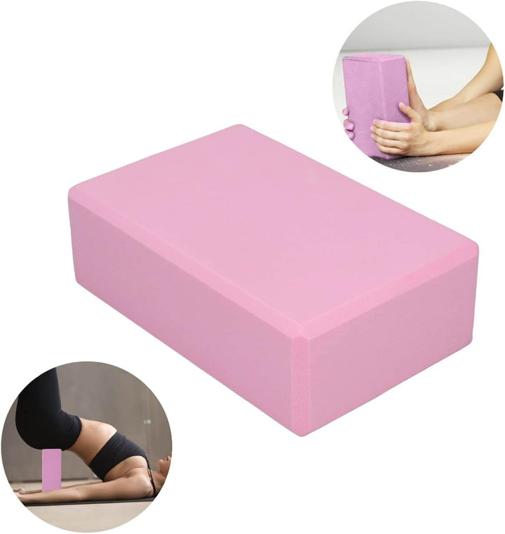 Pink Yoga Block, Foam 2 Pack Foam Travel Yoga Pilates Blocks Stabilit?t rutschfeste Bl?cke f¨¹r Medi