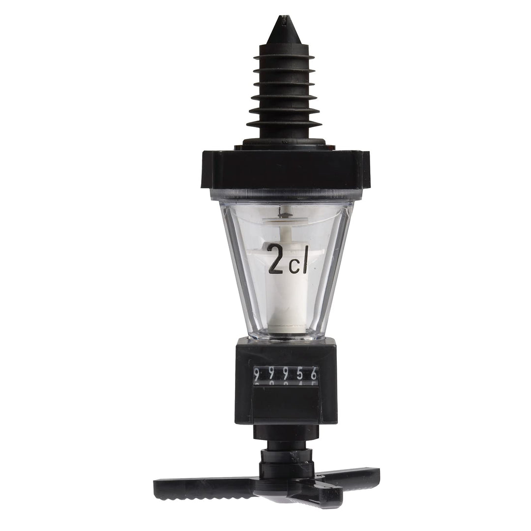 Westmark Dosiergerät mit Zählwerk, Dosierung pro Ausguss: 2 cl, Kunststoff, Standard, Schwarz/Transp