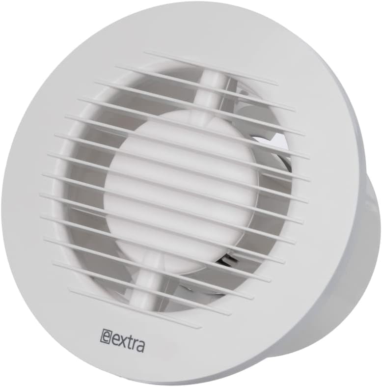 EUROPLAST Ø 100mm Badlüfter Timer/Nachlauf, Wandlüfter Ventilator Wandventilator Abluftventilator Le