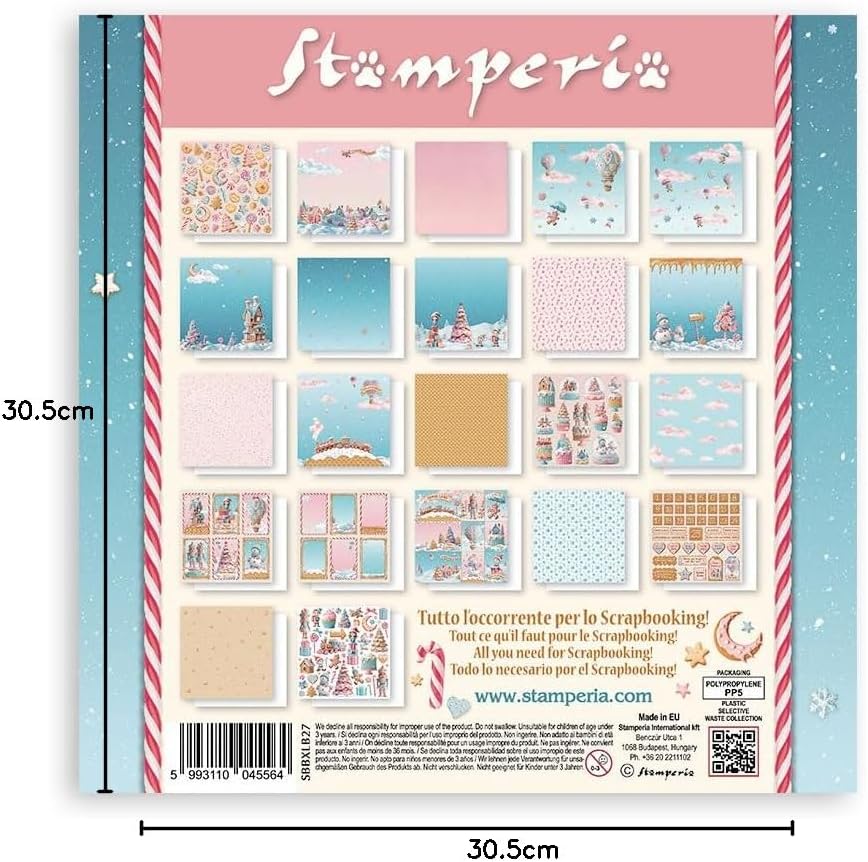 Stamperia - Scrapbook Paper Pad for Scrapbooking, Albums, Card Making, Bullet Journalling and More,