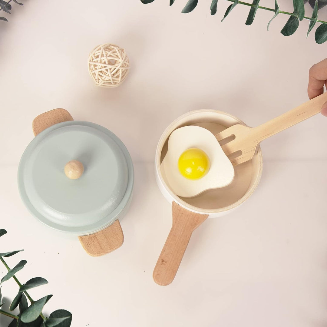Kinderküche Zubehör, Realistisches Design, Sicher und Zuverlässig, Spielzeug Küchenzubehör, Topfset