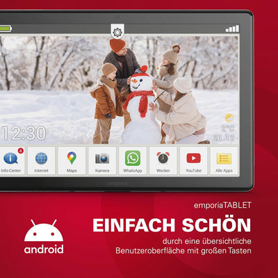 emporiaTABLET | Seniorentablet 4G Volte | Tablet-PC mit SIM-Karte | 10,1-Zoll-Display | Android 11 |