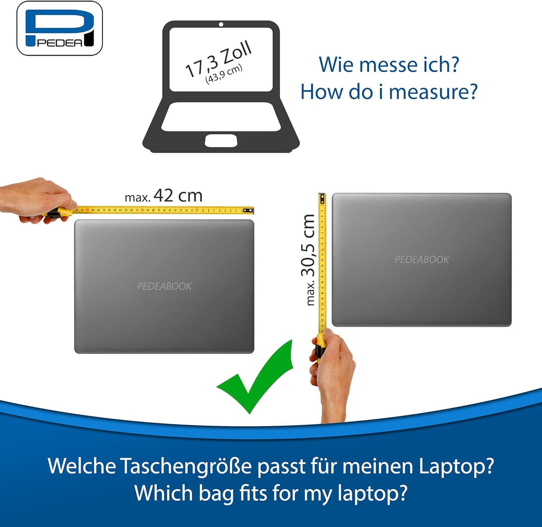 Pedea Laptoptasche Fashion Notebook-Tasche bis 17,3 Zoll (43,9 cm) Umhängetasche mit Schultergurt, g