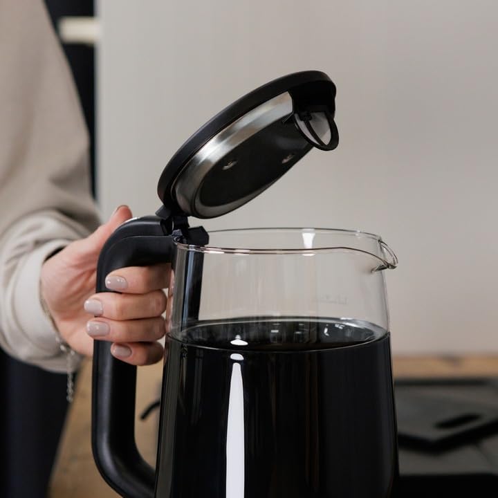 Elektrischer Wasserkocher mit Temperaturanzeige Glas 1,7L 2200W Touchscreen-Bedienfeld Warmhaltefunk
