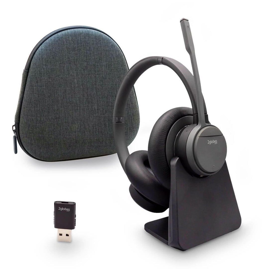 Hybrid X.5: DECT und Bluetooth and ENC Extraweite Reichweiteund Professionelle Business Headset mit