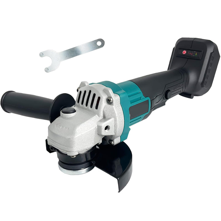 Akku-Winkelschleifer 125 mm, Ersatz für Makita 18V BL1830, Anti-Vibrations-Griff, Brushless, 11000U/