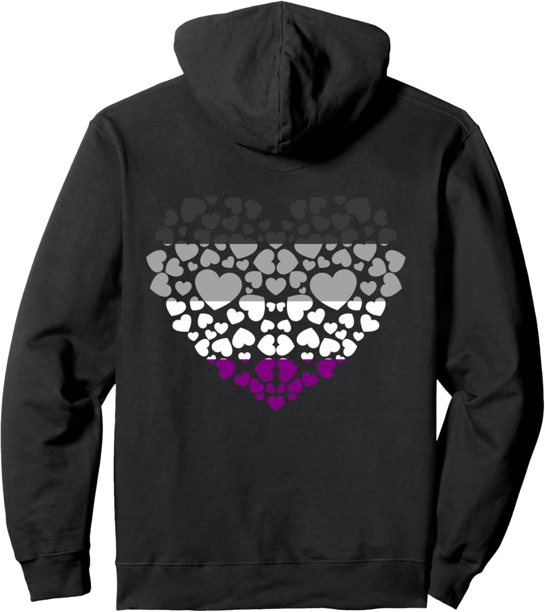 Asexuell Flagge Herz Ace Pride Month LGBT Asexuell Pullover Hoodie