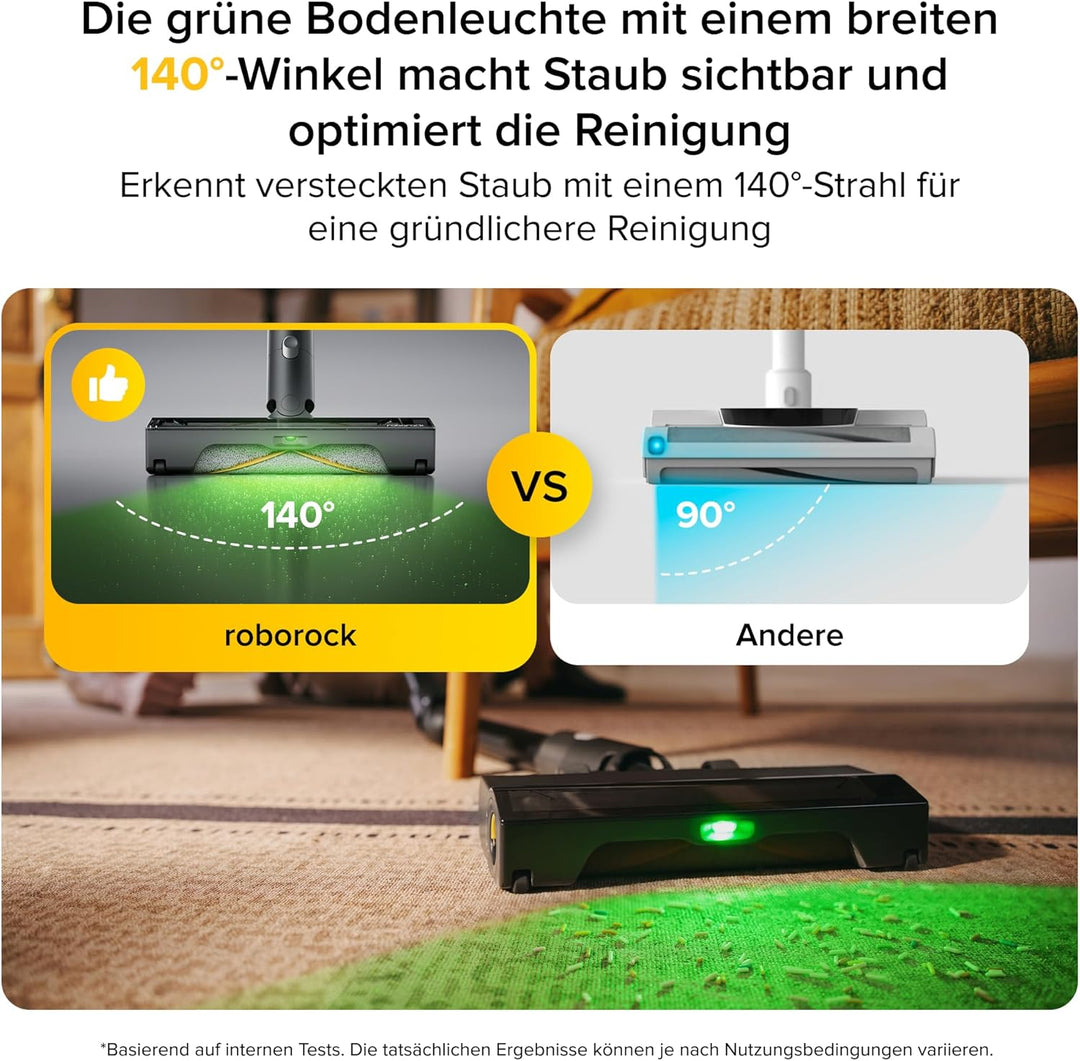 roborock H60 Ultra kabelloser Staubsauger, 210AW Saugleistung, 90 Min Laufzeit, 90° Flexibler Saugro