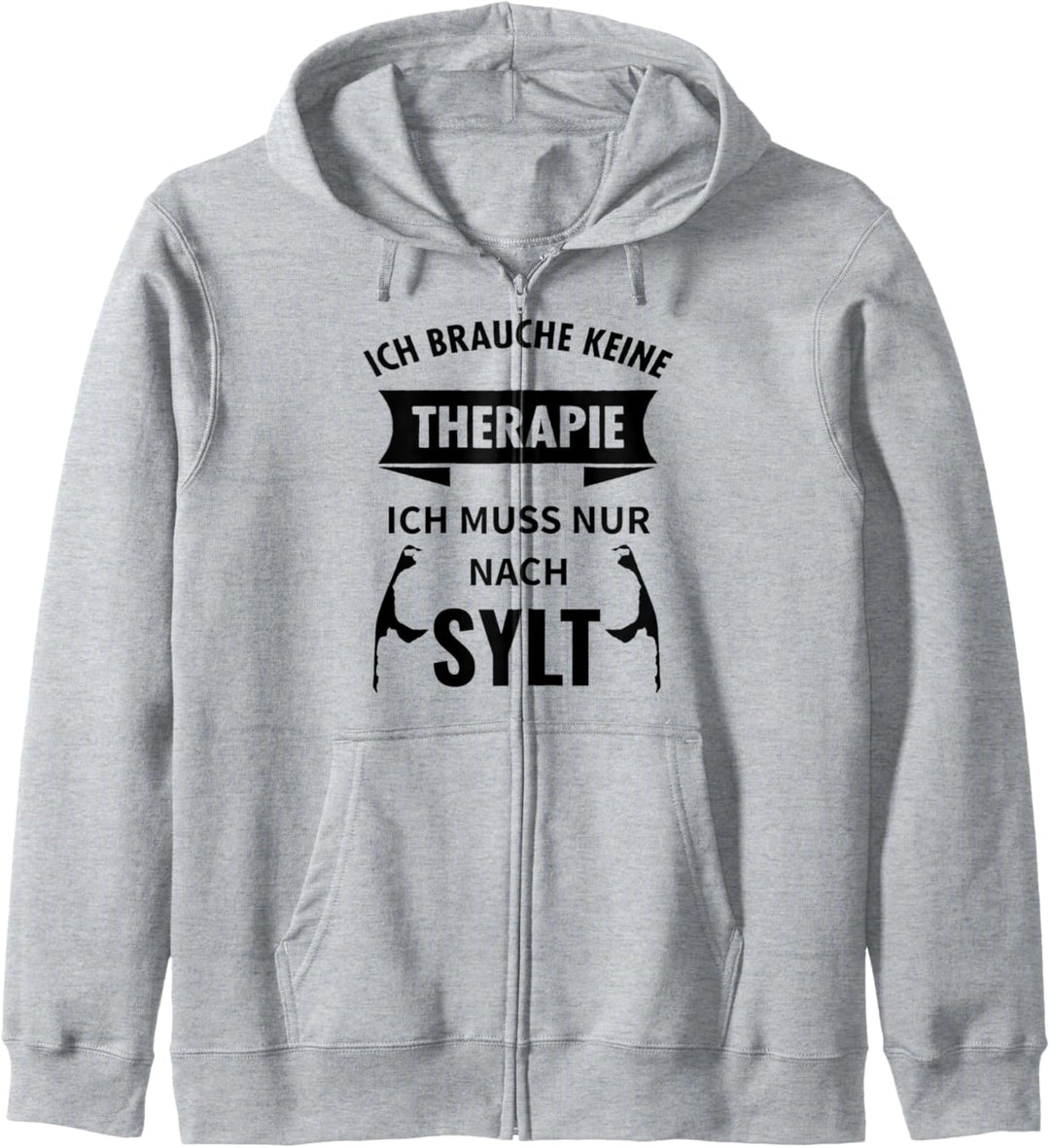 Lustiges Sylt Shirt Therapie Urlaub Küste See Damen Herren Kapuzenjacke