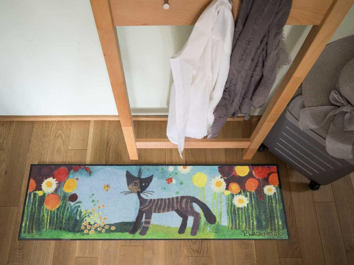 Salonloewe Rosina Wachtmeister Fussmatte Margherite 35 x 120 cm Läufer Katzen bunt