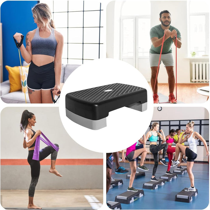 Fitness Stepper Für Zuhause, Aerobic Steppbrett 45 Cm, Grosse Hebeplattform Mit Rutschfestem, Spezie