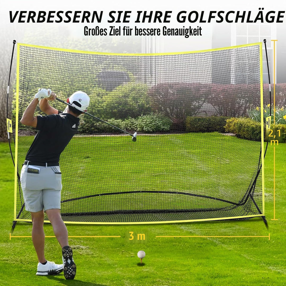 PodiuMax Golfschlägernetz, 3 x 2,1 m, Driving Range für Garten und Innenbereich, auch geeignet für F