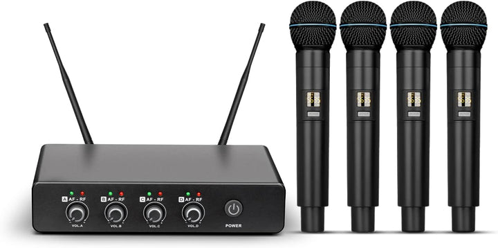 Depusheng R5 Drahtloses Mikrofon, professionelles kabelloses UHF-Handmikrofonsystem mit Vier dynamis