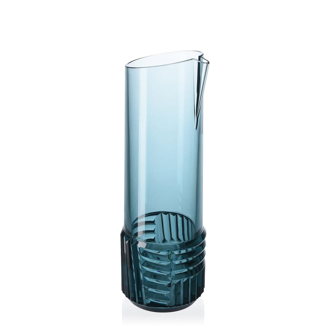 Kartell Trama Karaffe, Thermoplastisches Technopolymer, Hellblau, 30,5 x 10 cm Caraffa Azzurro, Cara