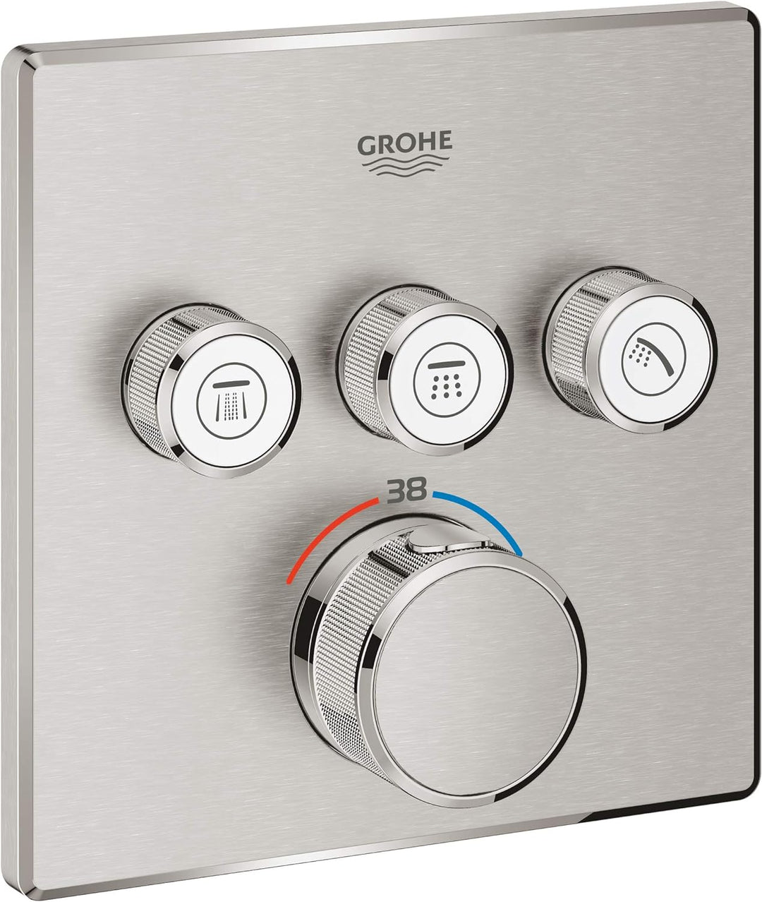 GROHE 29126DC0 GRT SmartControl THM trimset square 3SC Armatur, supersteel