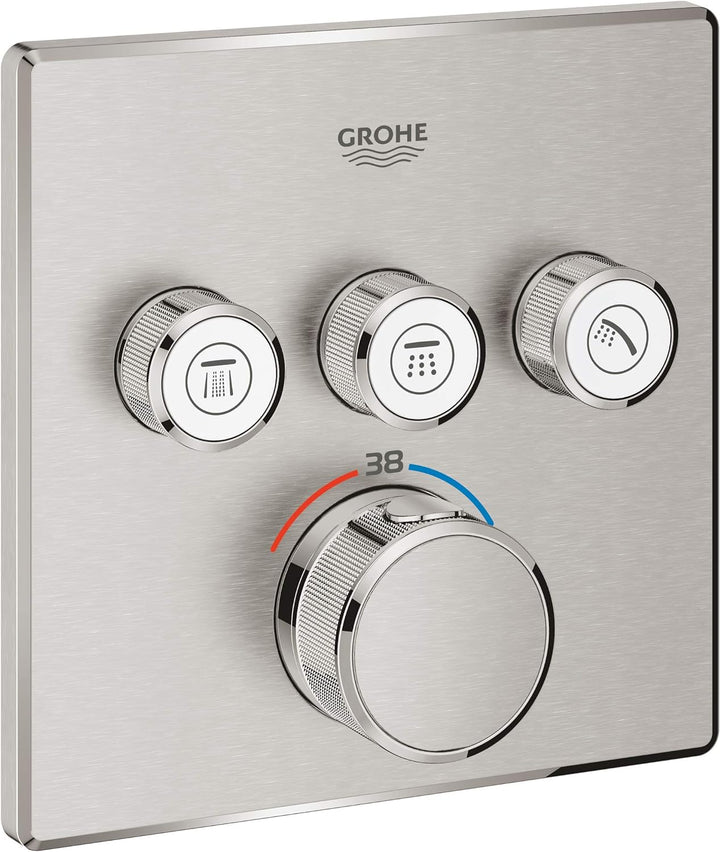 GROHE 29126DC0 GRT SmartControl THM trimset square 3SC Armatur, supersteel