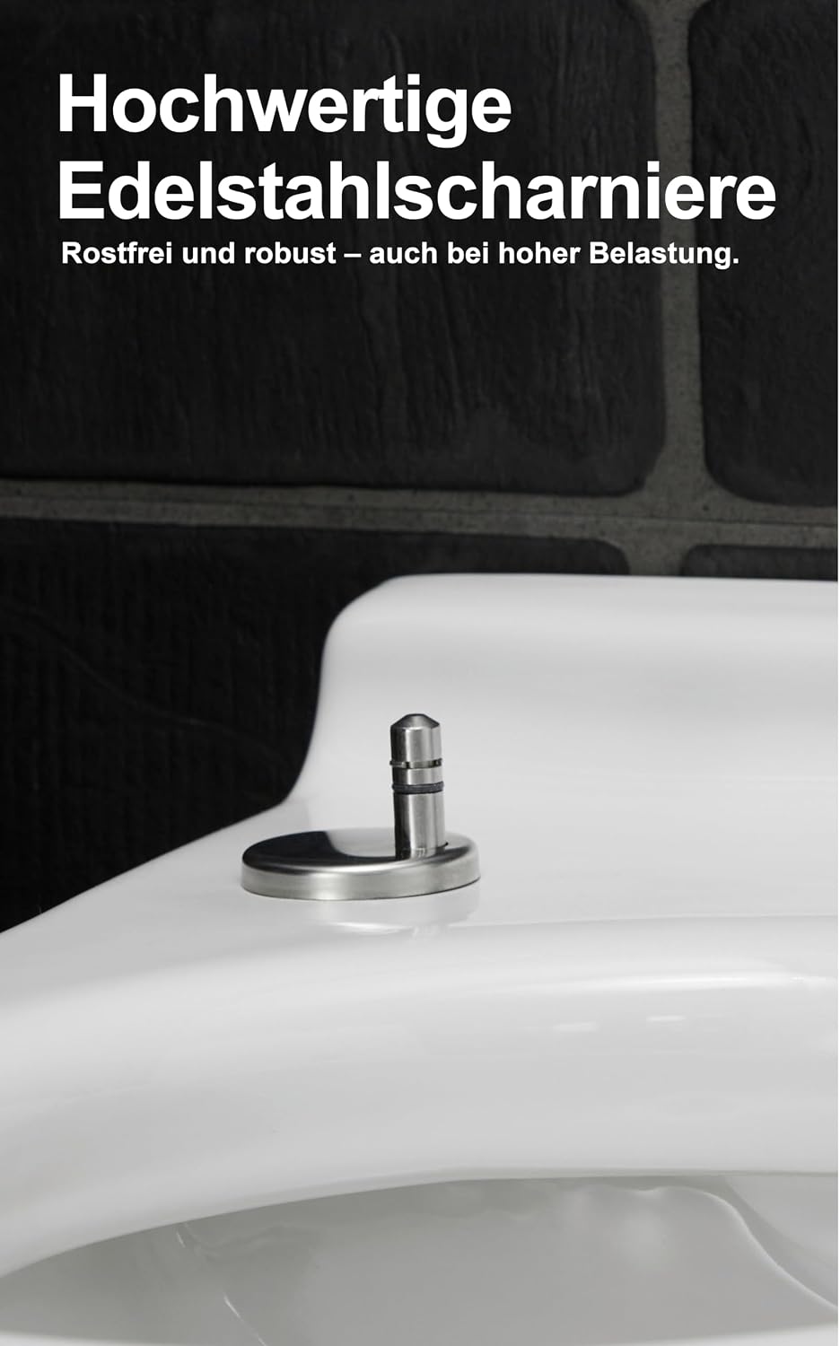 Duravit WC-Sitz Starck 3, Toilettendeckel mit Absenkautomatik, Klodeckel aus Urea-Duroplast, mit Ede