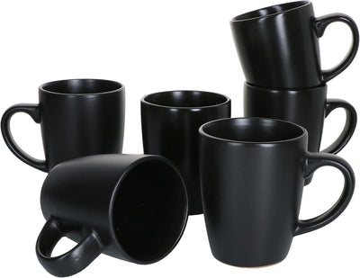 MamboCat Kattegat 6er Set Kaffeebecher I 250 ml I Schwarz matt I 6 Personen I Steingut-Tassen für He