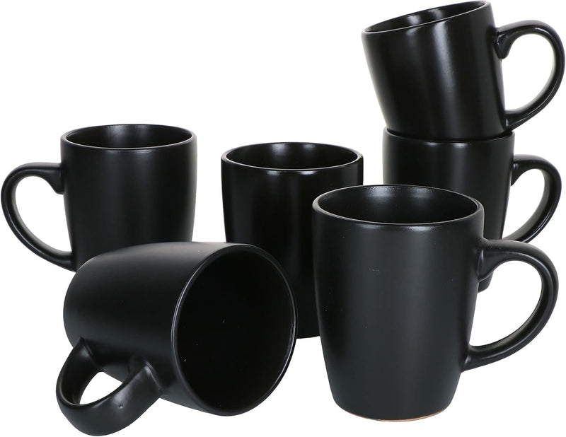MamboCat Kattegat 6er Set Kaffeebecher I 250 ml I Schwarz matt I 6 Personen I Steingut-Tassen für He