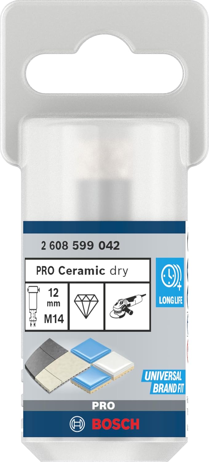 Bosch 1x Diamanttrockenbohrer Dry Speed Best for Ceramic (für Trockenbohren von Hartkeramik, Ø 12 x