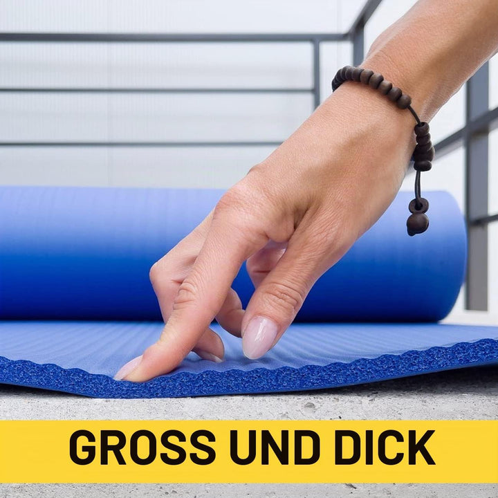 WOZINSKY Fitness-Yogamatte, Fitnessmatte, Gymnastikmatte, Pilates-Trainingsmatte, Sportmatte mit Tra