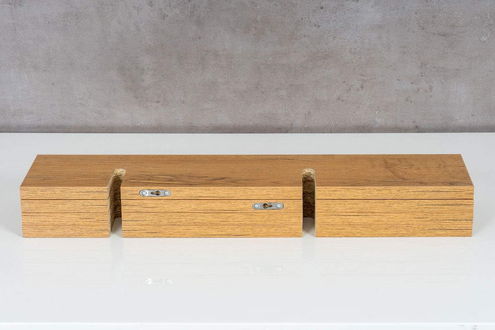 levandeo Hashtag Regal 75x75cm Wandregal Holz Wildeiche Eiche Bücherregal Hängeregal Ablage Steckreg